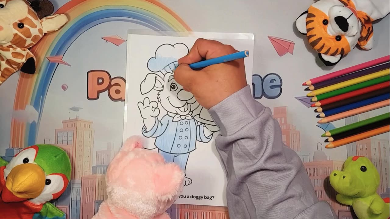 Happy Coloring 🎨 Fido is a Chef👨🍳