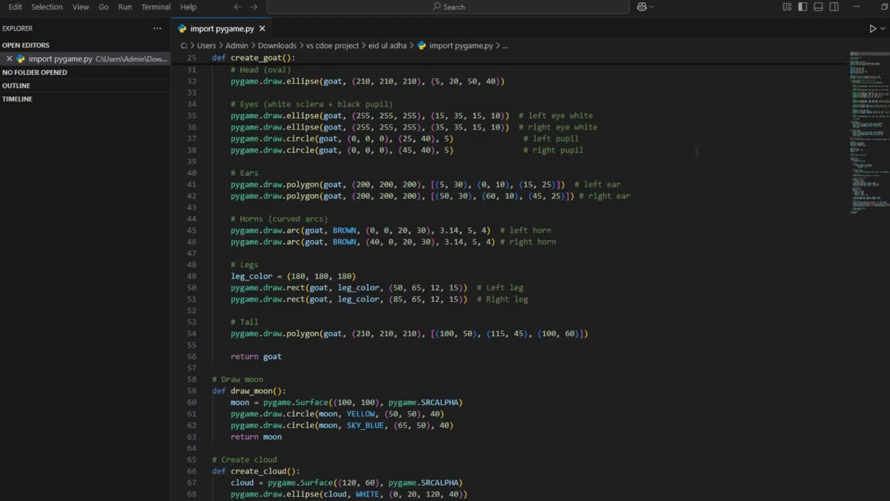 Eid Ul Adha Mubarak with Python Animation _ Celebrate Bakra Eid