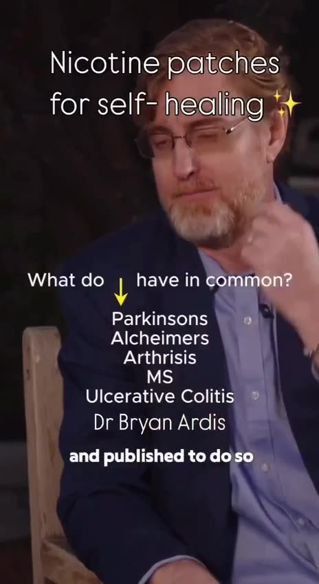 Nicotine patches for self-healibng