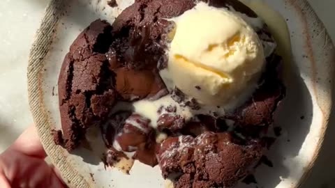 Homemade lava cookie