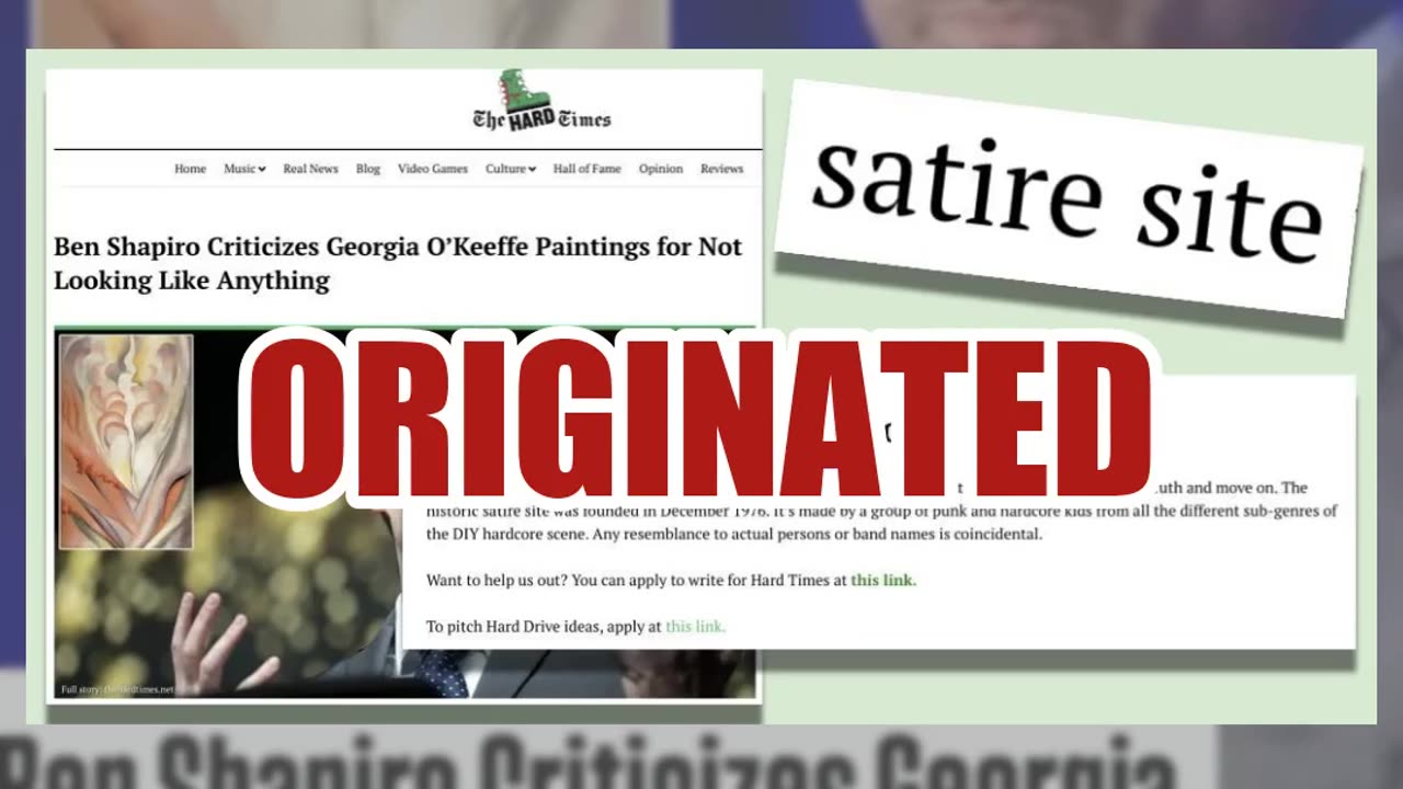 Fact Check: Ben Shapiro Did NOT Criticize the Work of Artist Georgia O'Keeffe -- Started as Satire