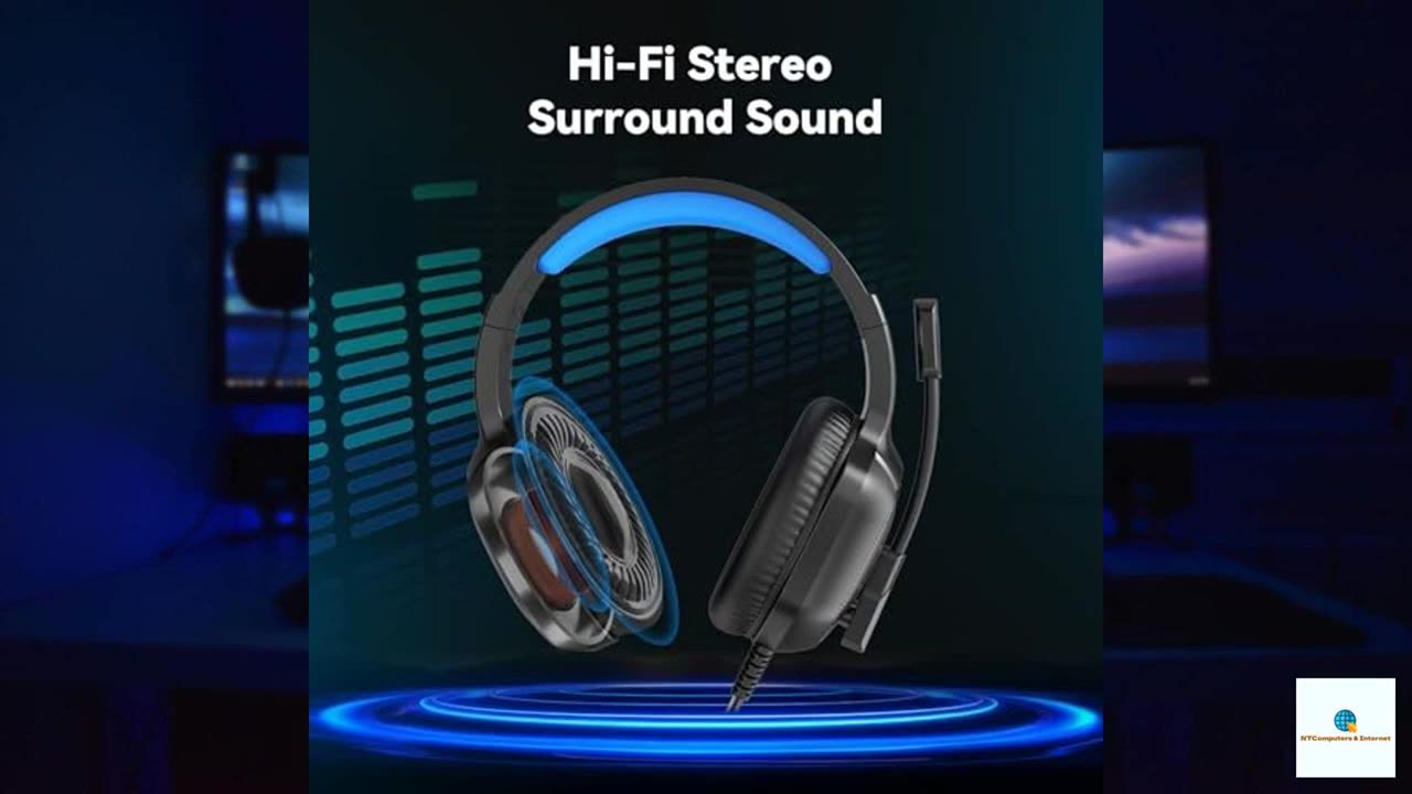 IMYB A36 Gaming Headset with Microphone for Pc, Xbox One Series X/s, Ps4, Ps5, Switch, Ste