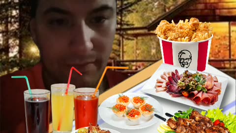 Table of food / Matt Ahn Talk Show