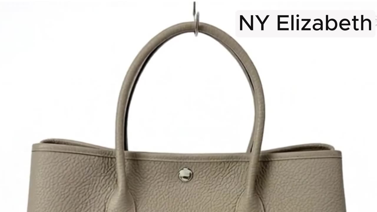 HERMES GARDEN PARTY PM GRIS ASPHALT VACHE COUNTRY C TOTE BAG