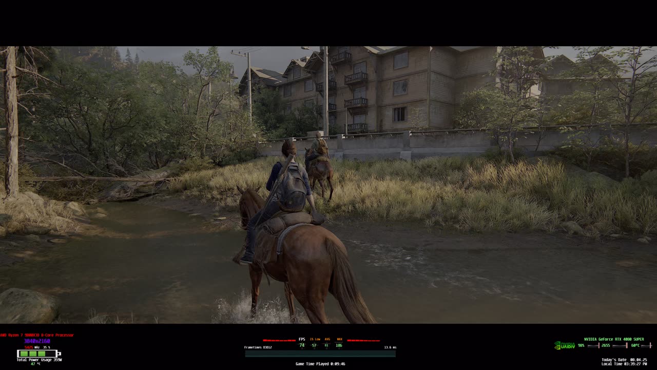 The Last of Us Part II Remastered 21:9 4k HDR PC Gameplay 9800x3d RTX 4080 Super DLAA No DLSS or FG