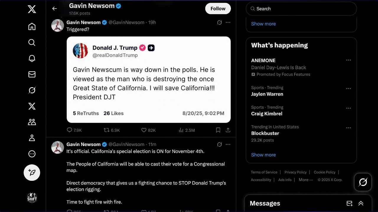 The Shift Podcast: Episode 3: Gavin Newsom & JD Vance - Exposed