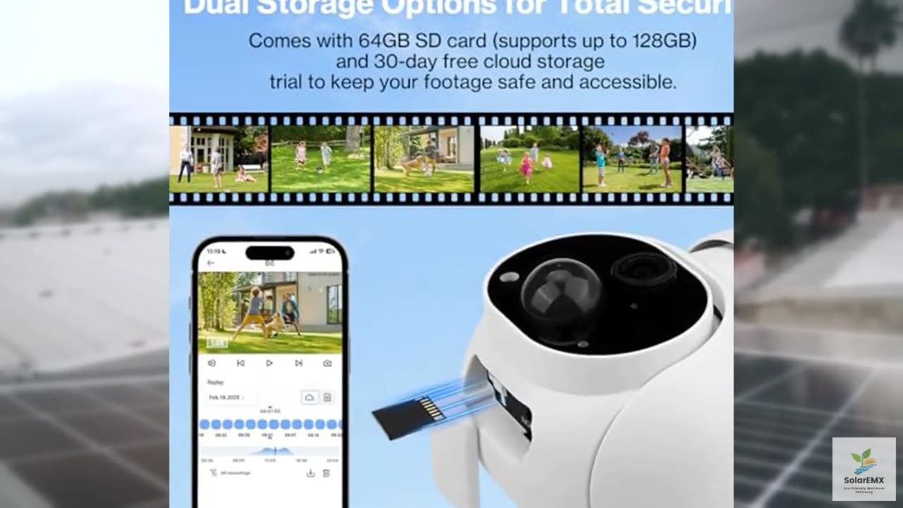 FancyDove Outdoor Wireless Security Camera w/ 1500LM Solar Floodlight