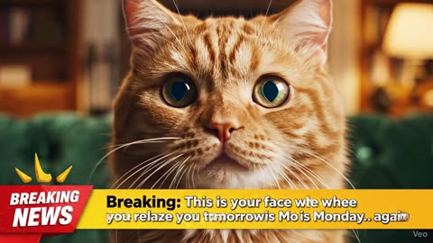 BREAKING NEWS: Cat Reacts to Monday Like a Human 😂 (Funniest Video Today!)”