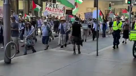 Jihadi march held today near Bondi Beach in Sydney.