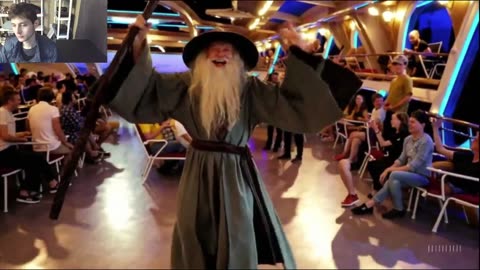 Gandalf The Wizard From Lord The Rings Series Is Dancing On A Cruise Ship Fake Funny Parody Video