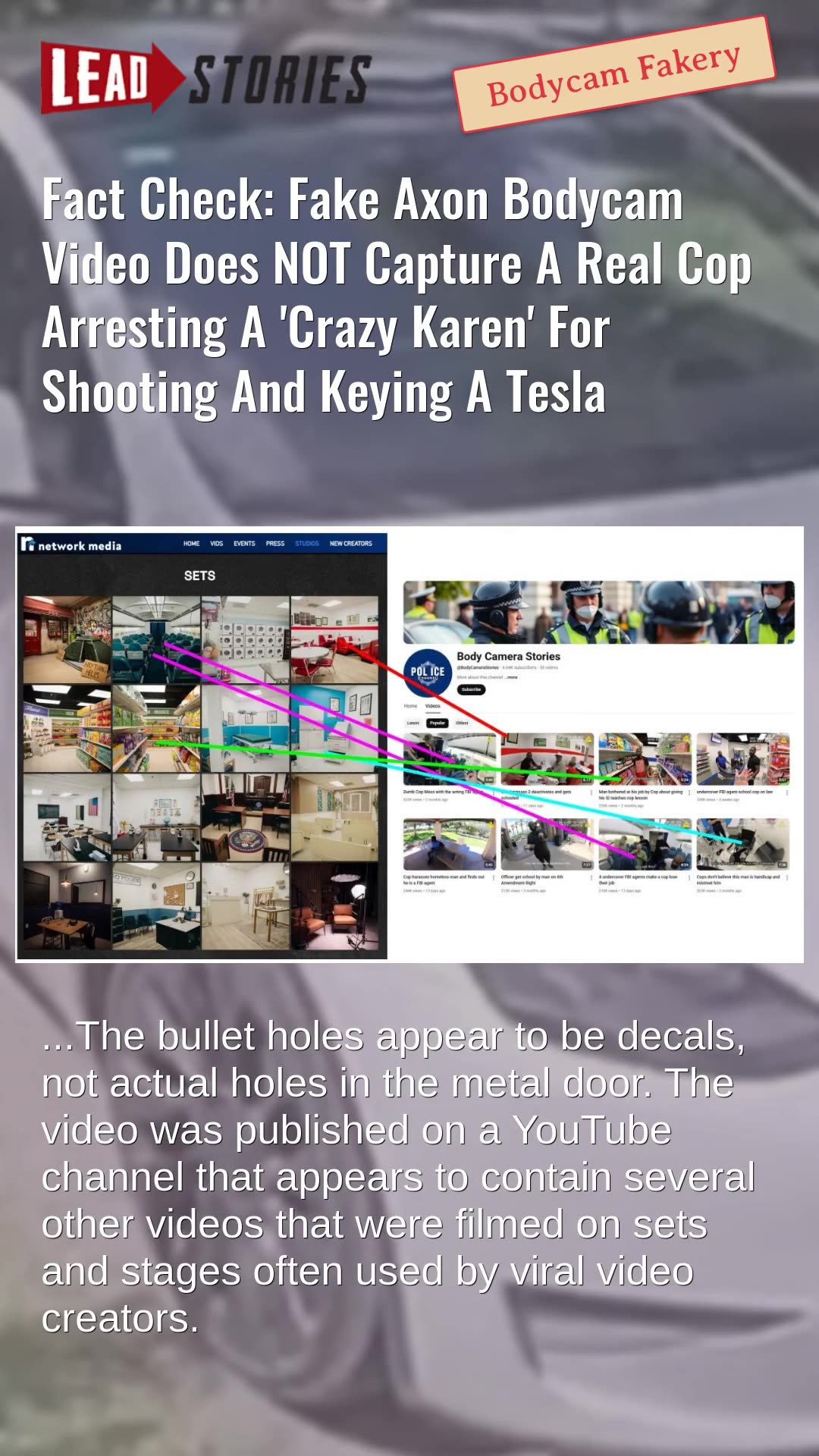 Fact Check: Fake Bodycam Video Does NOT Show Real Cop Arresting Crazy Karen For Shooting A Tesla