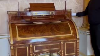 Amazing! A 240-year-old mechanical desk crafted by David Roentgen around 1780.