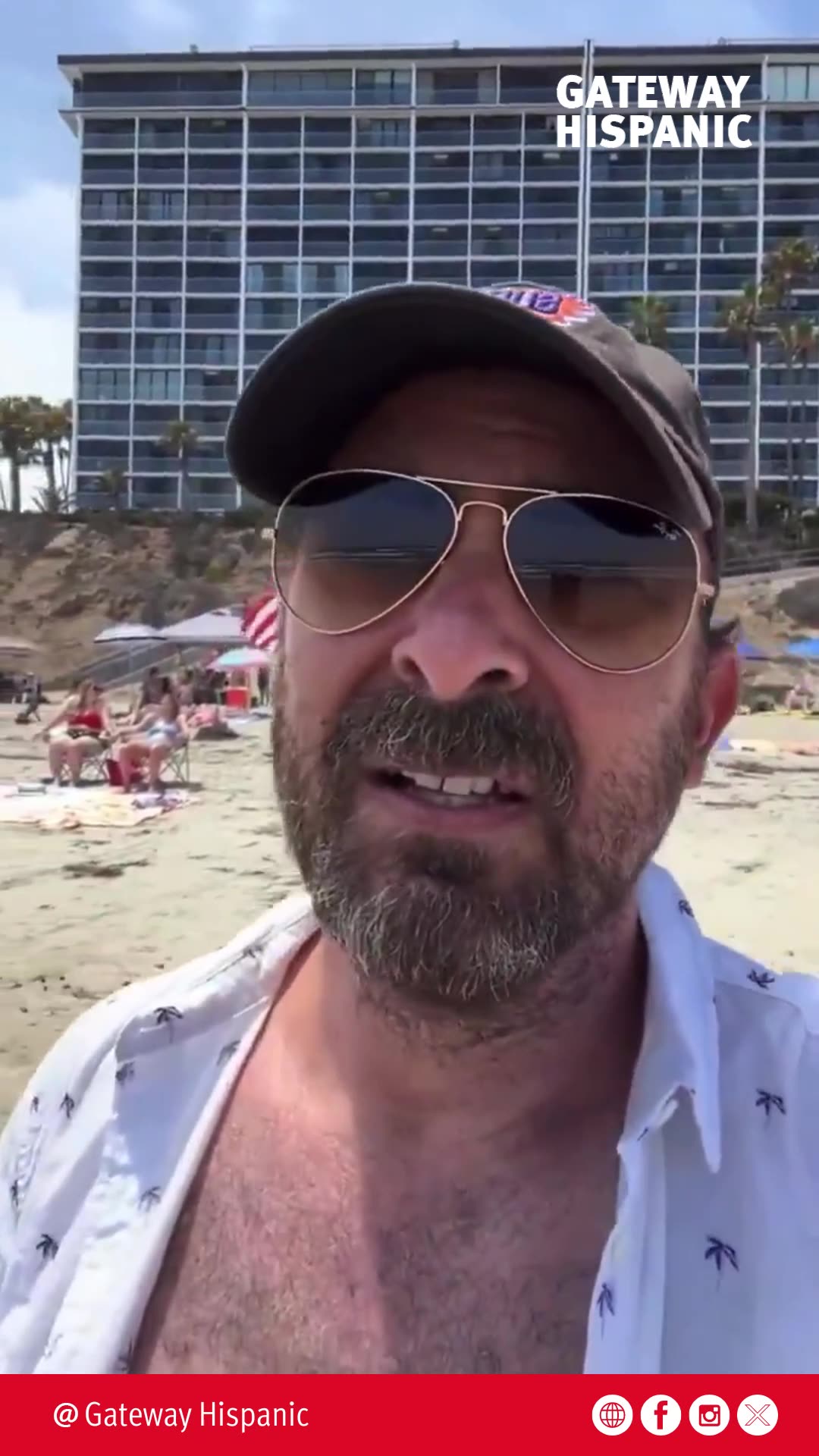 Left wing extremist gets angry upon seeing the American flag on the beach