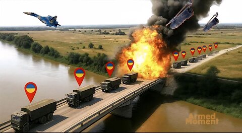 🔥Russia Let Ukrainian Troops Gather on the Bridge—Then 3000Kg Warhead Turned It to Rubble
