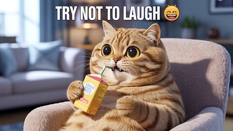 Try Not to Laugh 😂 | Funniest Cats Drinking Juice 🐱🤣 | Cute & Funny Cat Compilation