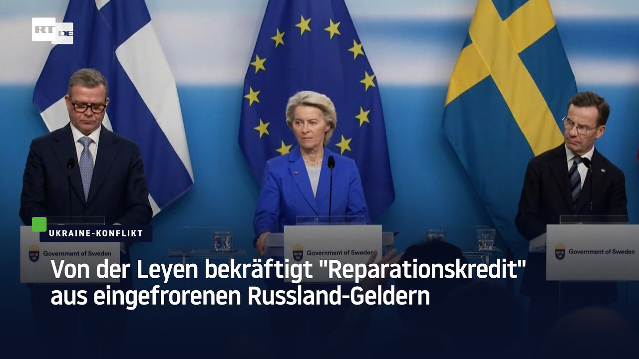 Von der Leyen bekräftigt Reparationskredit aus eingefrorenen Russland-Geldern