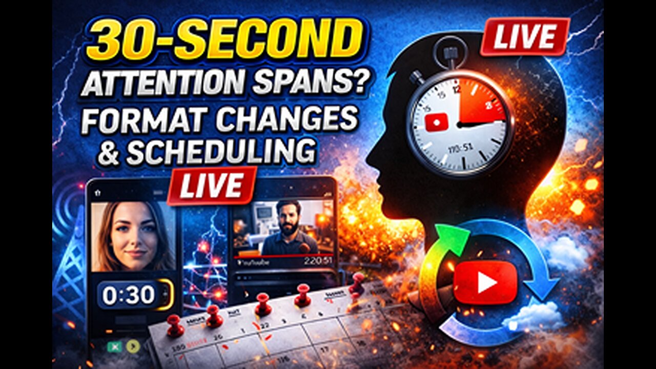 30-Second Attention Spans | Format Changes, Scheduling & the Future of Content (LIVE)