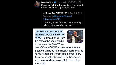 Dave Meltzer Caught LYING About Triple H AGAIN! #shorts