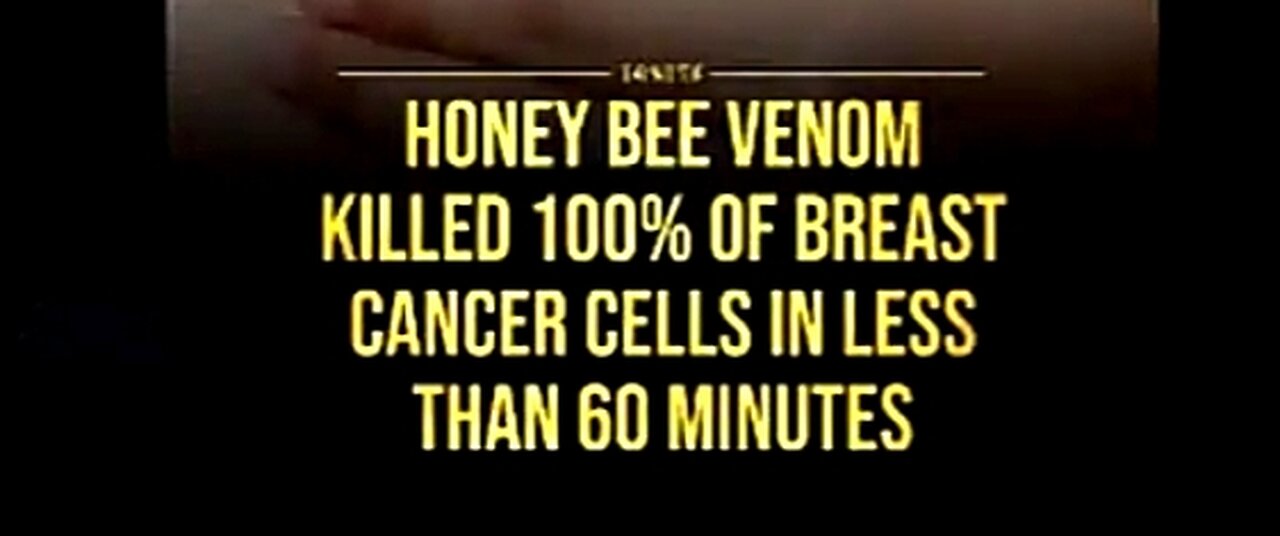 BEE VENOM ELIMINATES BREAST CANCER IN 60 MINUTES NO SLASH AND BURN 🐝