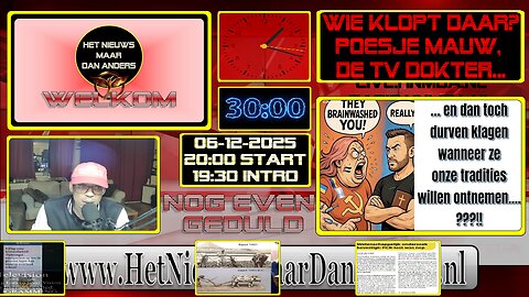 HNMDA live 06-12-25 : Wie klopt daar? Poesje mauw, de TV Dokter...