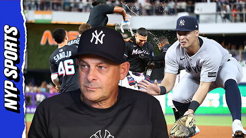 Aaron Boone discusses the Yankees' late-inning bullpen struggles and weighs in on Anthony Volpe's performance after their disappointing loss to the Marlins on Friday night