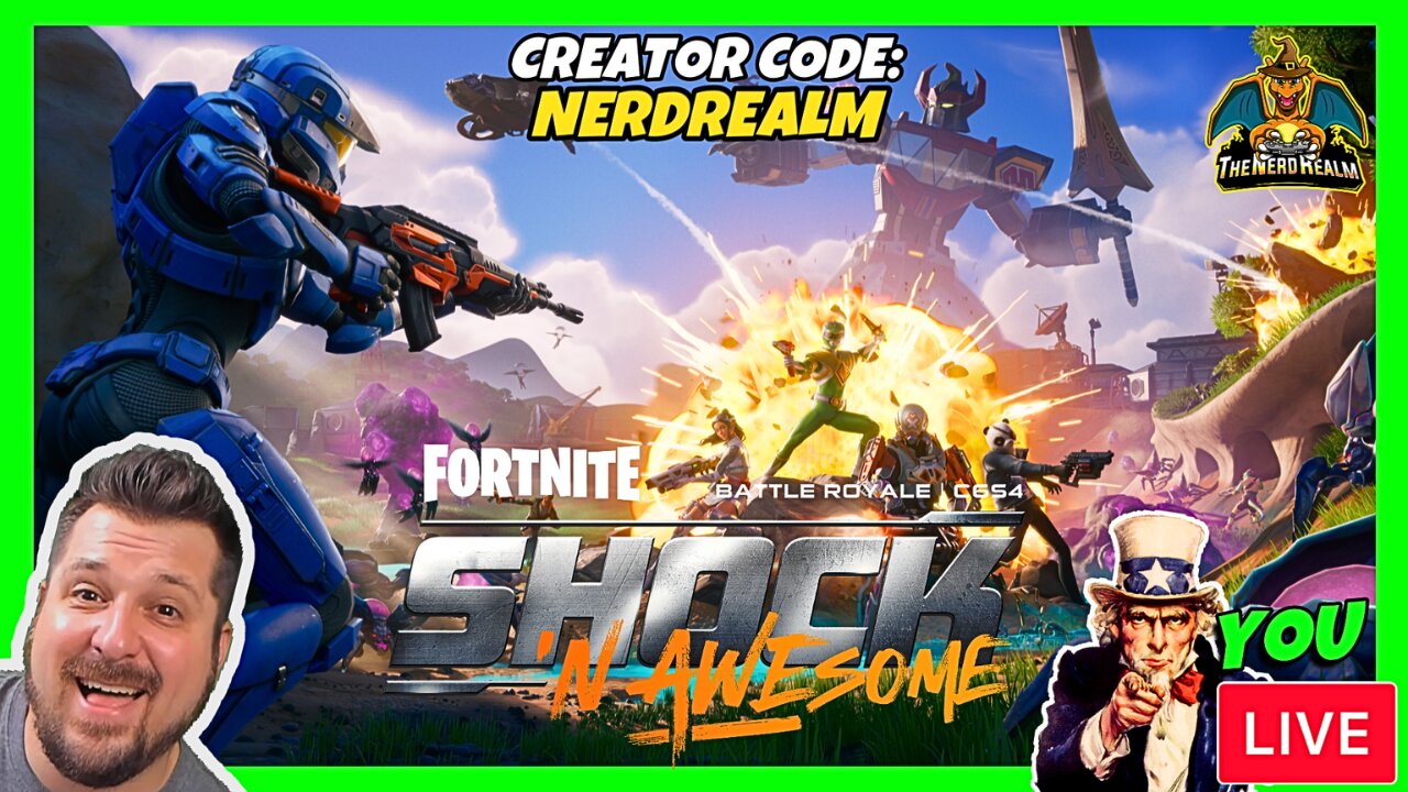 Fortnite Shock 'N Awesome w/ YOU! Creator Code: NERDREALM 9/18/25