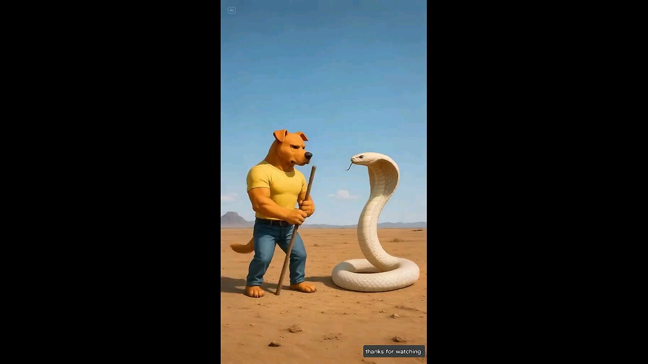 Dog is enemy of snake 😭 #ai #dog #snake