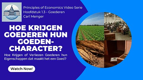 Principles of Economics van Carl Menger H1.3 - Wat Geeft Goederen Goed-Eigenschappen?