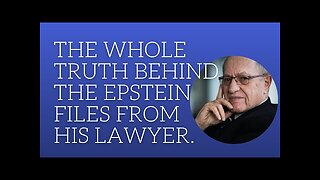 The whole truth about the Epstein files from his lawyer Alan Dershowitz 08.11.2025