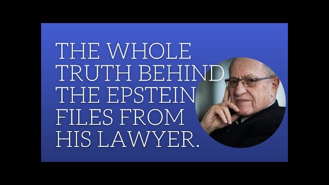 The whole truth about the Epstein files from his lawyer Alan Dershowitz 08.11.2025