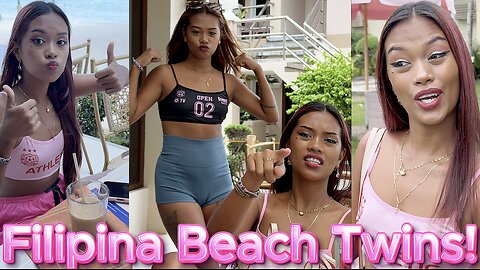🇵🇭 Filipina Twin Sister Beauties Beach Resort Fun & Motorcycles! Off Grid Island Living Philippines