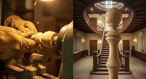 Mastering the Art of Lathe-Turned Wooden Stair Spindles The beauty of hand-turned wooden stair