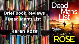 Brief Book Review - Dead Man's List by Karen Rose