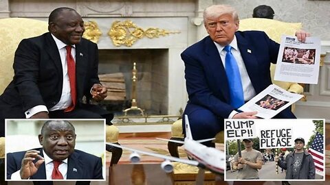 Trump confronts South Africa's Ramaphosa with false claims of white genocide