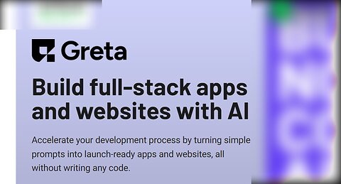 Greta AI No Code Builder: Build full-stack apps and websites with AI