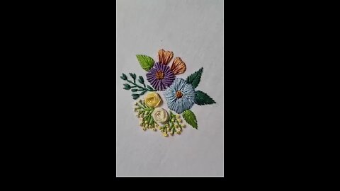 Flower making embroidery trick👍🏻 #empreendedorismo