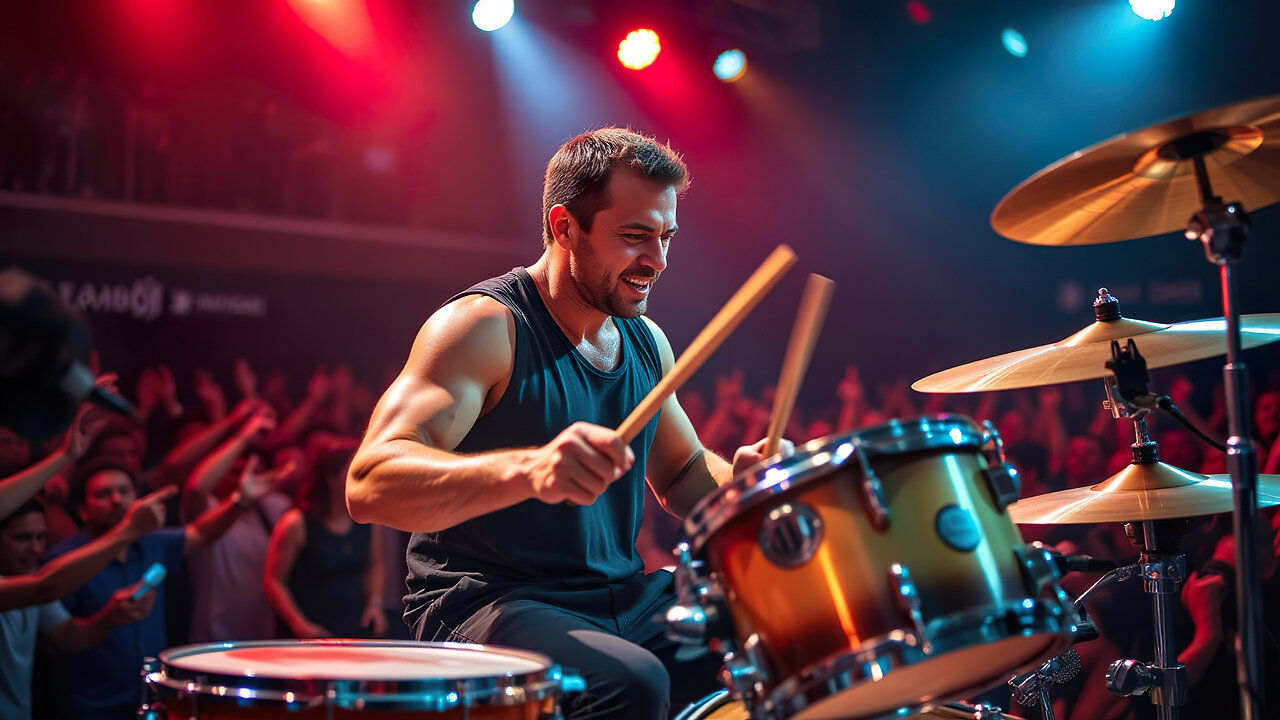 Pounding Out The Beat Rock Song