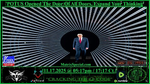 "CRACKING THE Q-CODE" ~ 'POTUS Opened The Door Of All Doors. Expand Your Thinking'