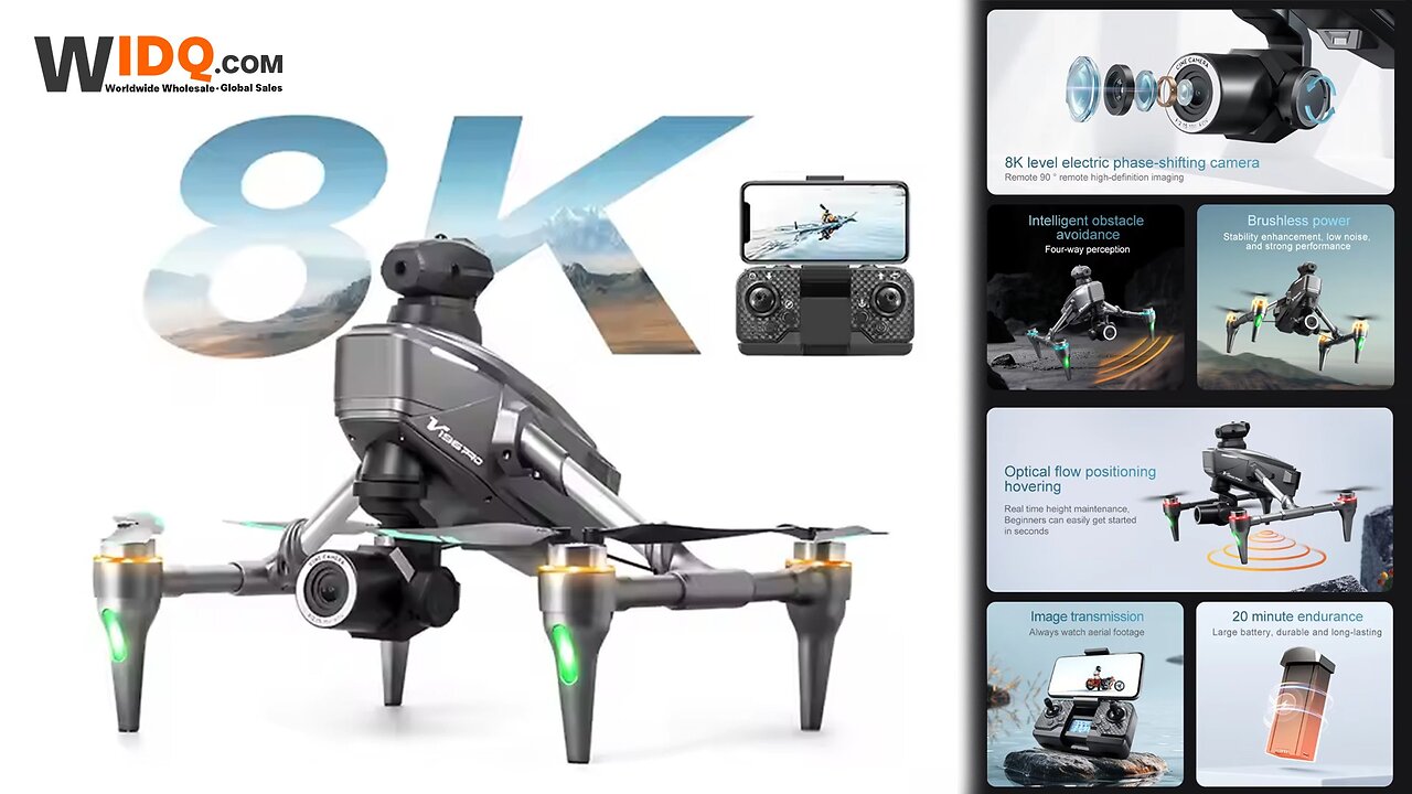 🚁 8K Foldable Drone with Obstacle Avoidance & FPV Adventure! 🎥