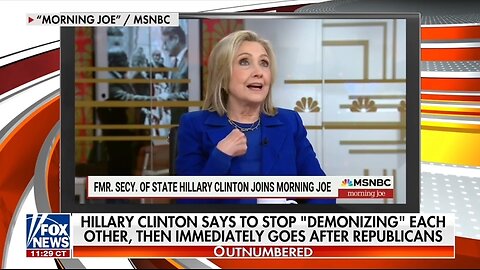 Hillary Says Stop Demonizing Each Other, Then Demonizes Republicans
