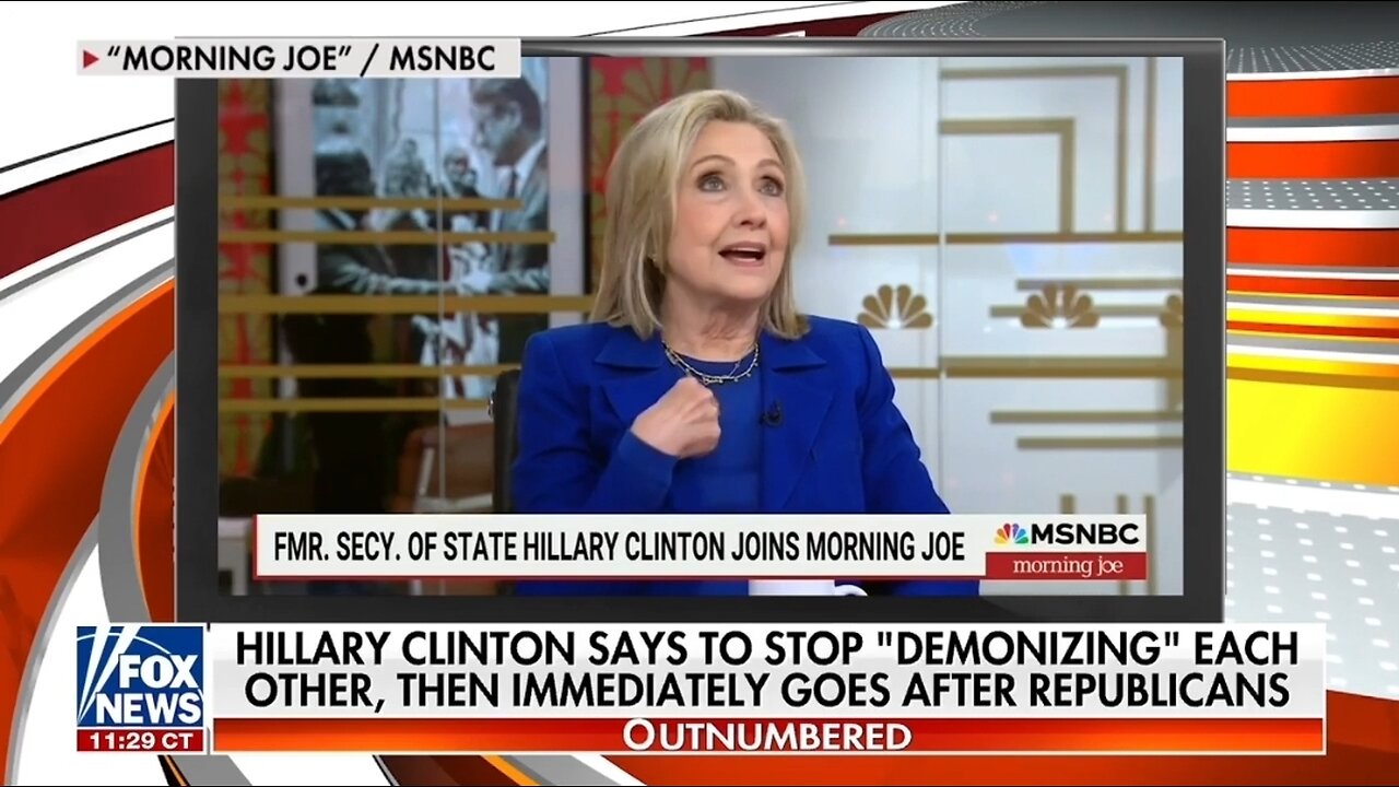 Hillary Says Stop Demonizing Each Other, Then Demonizes Republicans