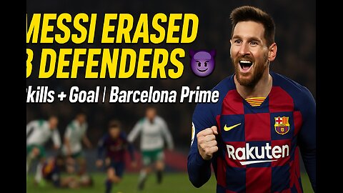 Messi Made 8 Defenders Disappear 😈 | Barcelona Prime Skills + Goal