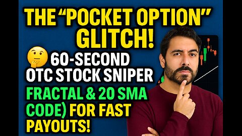 THE "POCKET OPTION" GLITCH! 🤫 60-Second OTC Stock Sniper (Fractal & 20 SMA Code) For FAST PAYOUTS!
