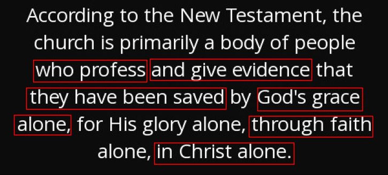 Grace alone through Faith alone in Christ alone!