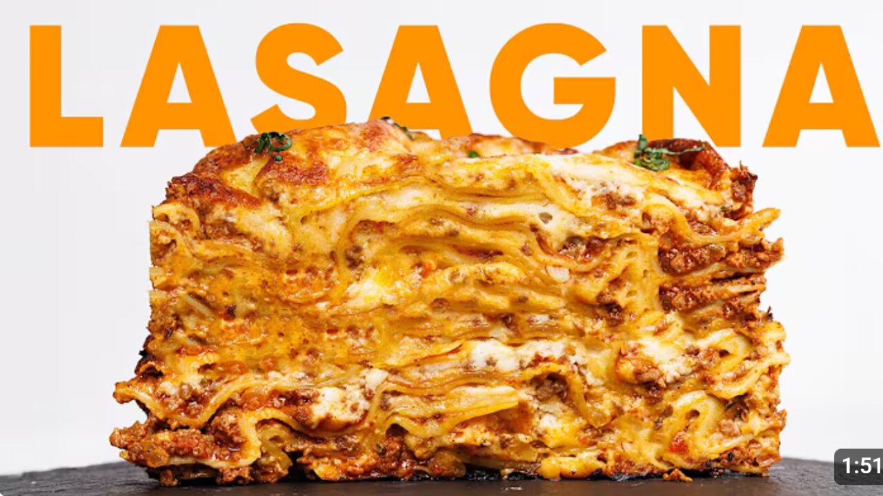 Just 2 minutes video for perfect Lasagna Recipe