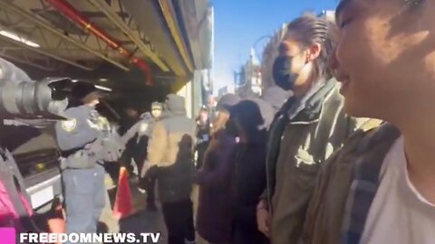 🚨BREAKING: Anti-ICE protestors BLOCKED Federal Agents & Vehicles inside NYC Garage as they SCREAM “ICE Out of New York”