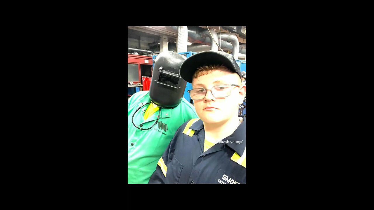 me and Levi at the shop