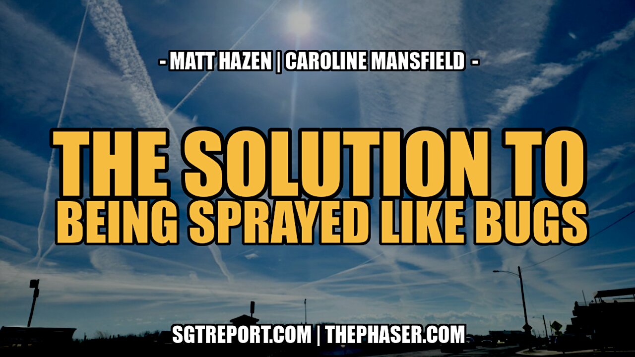 A SOLUTION TO BEING SPRAYED LIKE BUGS -- Matt Hazen & Caroline Mansfield