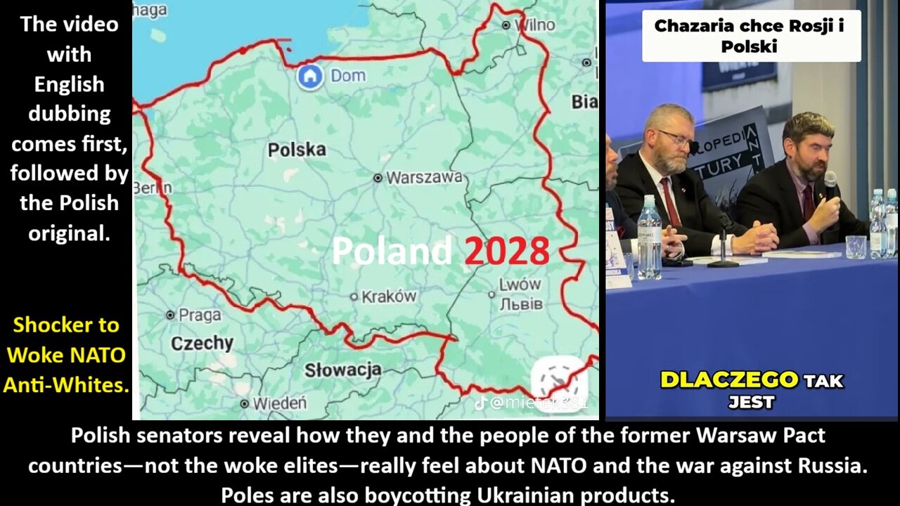 Shocker to Woke NATO Anti-Whites. Polish senators reveal how they and the people of the former Warsaw Pact countries—not the woke elites—really feel about NATO and the war against Russia. Poles are also boycotting Ukrainian products!