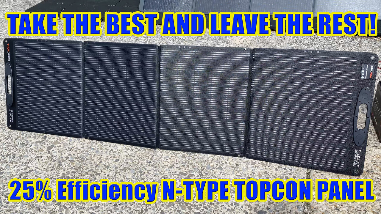 SOKIOVOLA 200 Watt Topcon N Type FOLDABLE Portable Solar Panel Unboxing Review TEST #wisebuyreviews